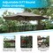 Merrick Lane Bali Patio Umbrella with Base - 9' Polyester Patio Umbrella - 30+ UV Protection - Waterproof Cement Base with 1.5" Diameter Aluminum Pole